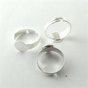 BASE ANELLO PIATTO 10MM GALV.ARGENTO NICHEL FREE IN FERRO