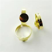 BASE ANELLO PIATTO 10MM GALV.ORO NICHEL FREE IN RAME
