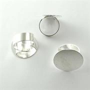 BASE ANELLO PIATTO 25MM GALV.ARGENTO NICHEL FREE IN RAME
