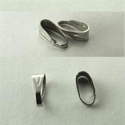 GANCIO PER CIONDOLI DECORATO 3x6MM GALV.NICHEL