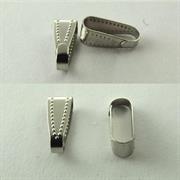 GANCIO PER CIONDOLI DECORATO 4X11MM GALV.NIQUEL