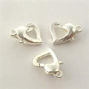 CHIUSURA MOSCHETTONE CUORE 9X13MM GALV.ARGENTO (FF007)
