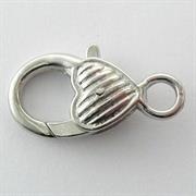 CHIUSURA MOSCHETTONE CUORE RIGATO 26MM GALV.NICHEL NICHEL FREE ZAMA
