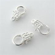 CHIUSURA MOSCHETTONE LUCCHETTO 17MM GALV.ARGENTO NICHEL FREE ZAMA