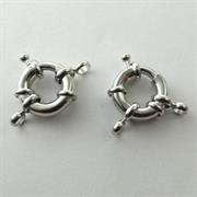 CHIUSURA ANELLO A MOLLA TIMONE 17MM GALV.NICHEL IN OTTONE