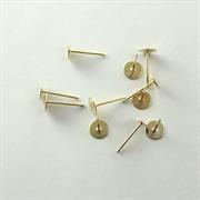 ORECCHINO CHIODINO BASE INCOLLO 6MM C/FARFALLA GALV.ORO IN FERRO