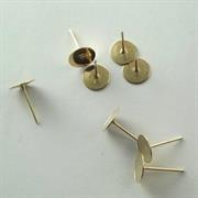 ORECCHINO CHIODINO BASE INCOLLO 8MM C/FARFALLA GALV.ORO IN FERRO