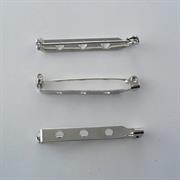 BASE SPILLA 39MM RETTANGOLARE GALV.NICHEL 3 FORI CON SICURA