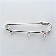 BASE SPILLONE 50MM GALV.ARGENTO 3 ANELLINI NICHEL FREE (FF187)