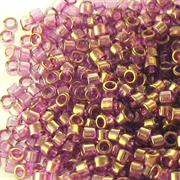 DELICA MIYUKI 11/0 AMETISTA LISTER ORO AB 1,6MM (80693)