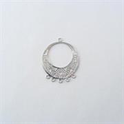TONDO 27x23MM GALV.ARGENTO FILIGRANA