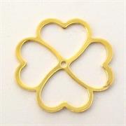 QUADRIFOGLIO MEDIO 22MM ORO FILIGRANA (126)