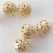 SFERETTA FILIGRANA MM8 GALV.ORO NICHEL FREE (FF161)