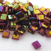 TILA MIYUKI 5x5x1,9MM MARRONE LISTER ORO AB (82453)