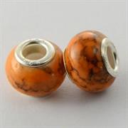 PERLE STILE PANDORA 10X15MM ARANCIO VARIEGATO (6/856/8-6)