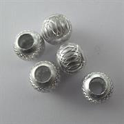 PERLA ARGENTO 13MM IN ALLUMINIO FORO LARGO