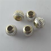 PERLA ORO E ARGENTO 13MM IN ALLUMINIO FORO LARGO
