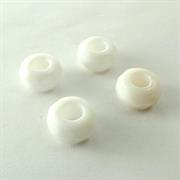 PERLE MEZZO CRIST.BIANCO OPA.ROSATO 14x8MM FACC.STILE PANDORA(01000)