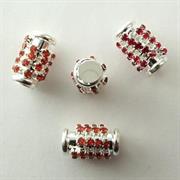 TUBO STRASS LIGHT SIAM 21x11MM