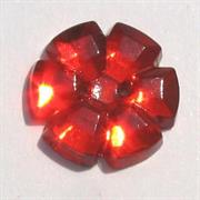 PIETRE VETRO FIORE 14MM ROSSO 373