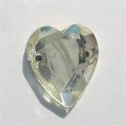 PIETRE VETRO CUORE 14MM CRISTALLO 101