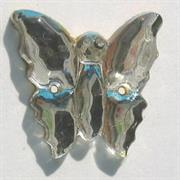 PIETRE VETRO FARFALLA 18MM CRISTALLO 101