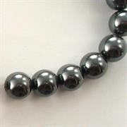 PERLA TONDA 8MM EMATITE (1 FILO 40CM. = 50 PEZZI CIRCA)