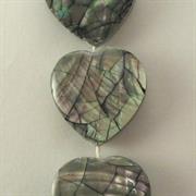 CUORE 20MM NERO IN MADREPERLA (filo da 40 cm)