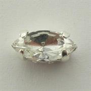 NAVETTA C/CAST.10X5MM CRISTALLO (II QUALITA' PRECIOSA)