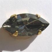 NAVETTA C/CAST.15X7MM BLACK DIAMOND