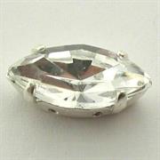 NAVETTA C/CAST.15X7MM CRISTALLO (II QUALITA' PRECIOSA)